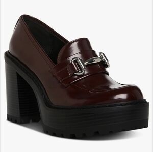 Madden Girl Kiiera Platform Tailored Lug Sole Heeled Loafers